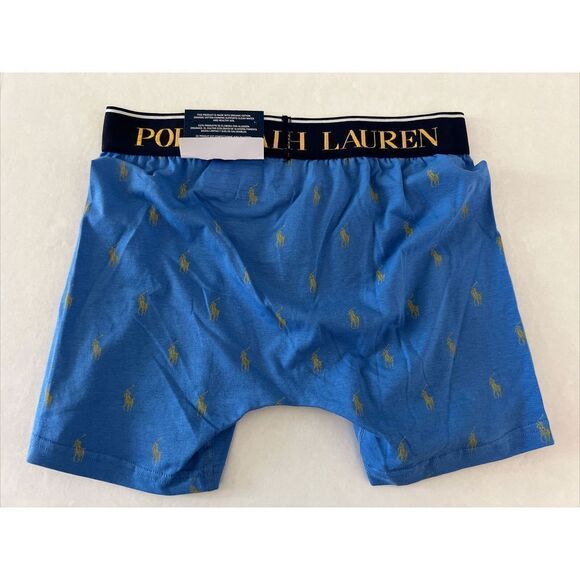 Polo Ralph Lauren L999HR Men's Sz M Blue Pony AOP Organic Cotton Boxer Briefs - Picture 3 of 3